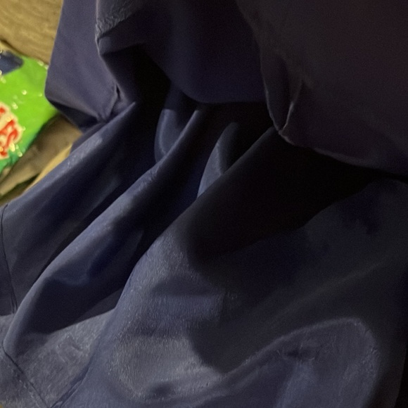 NWT TAHARI Royal Blue Sleeveless Dress With Ruffle  down Front and Belt … - Picture 13 of 13